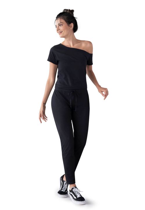 Enterizo Largo Mujer Negro Rutta 88121