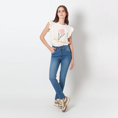Jean Wonder Tiro Medio Bota Skinny