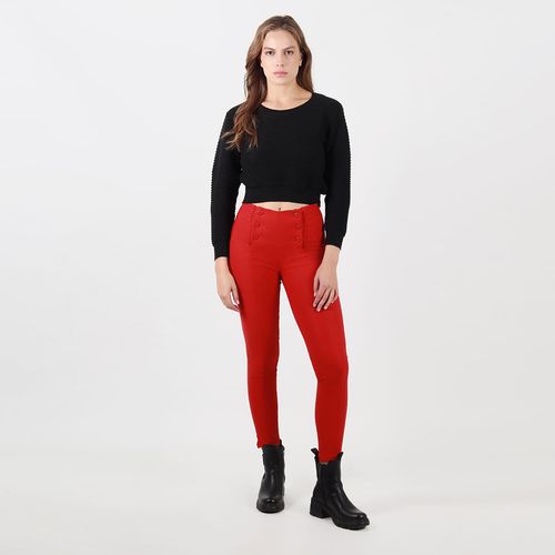 Pantalon tiro alto bota skinny
