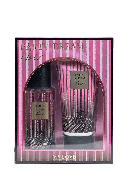 Set crema corporal 75ml + splash 90ml party dream noir