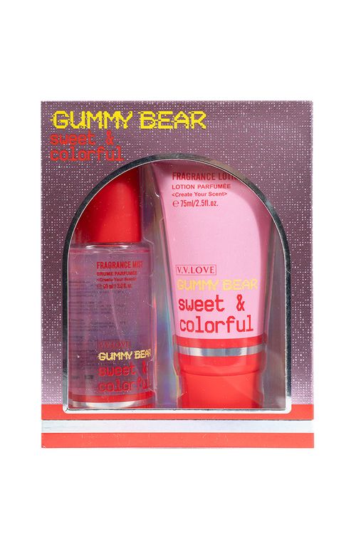 Set crema corporal 75ml + splash 90ml gummy bear sweet and colorful