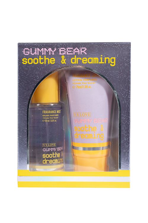 Set crema corporal 75ml + splash 90ml gummy bear shoothe and dreaming