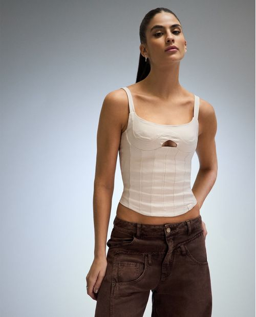 Camisa tipo corsé para mujer