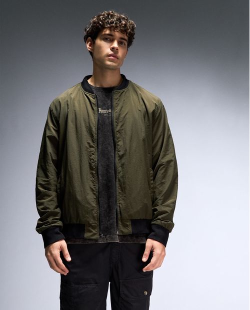 Chaqueta Bomber con chaleco sobrepuesto para hombre