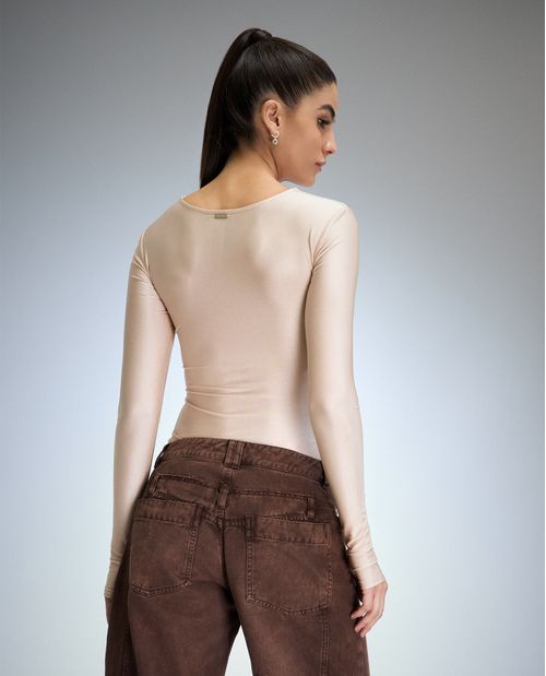 Body manga larga para mujer
