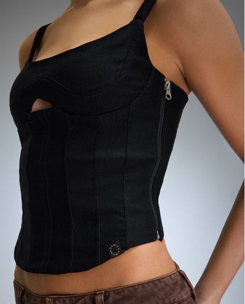 Camisa tipo corsé para mujer