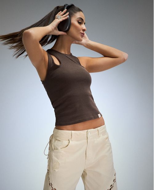 Camisa manga sisa para mujer