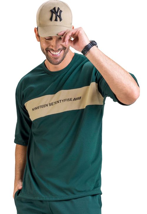 Camiseta Hombre Verde Botella Mp 4387