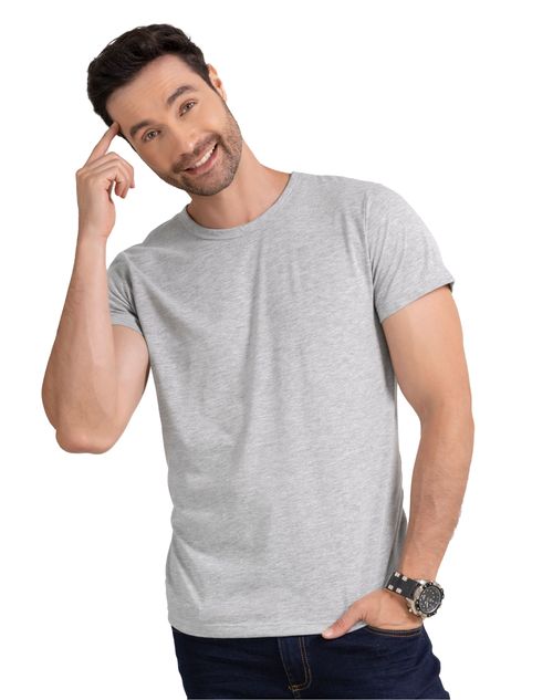 Camiseta Hombre Gris Jaspe Mp 34556