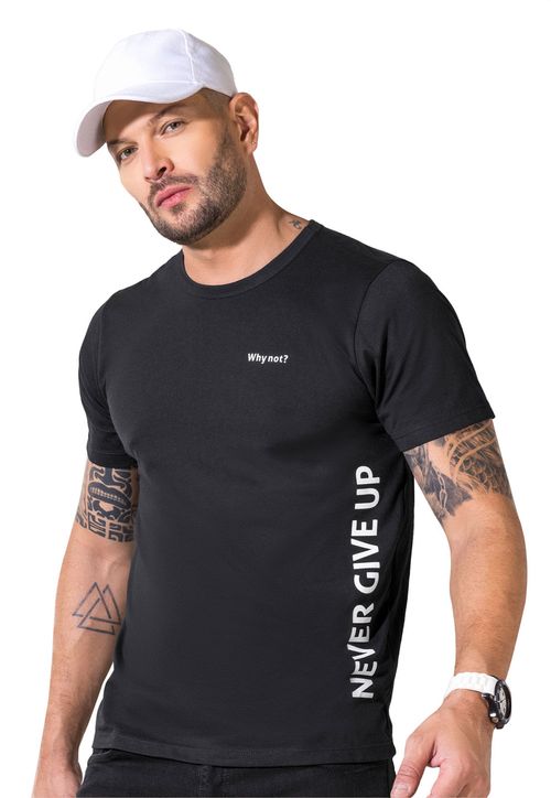 Camiseta Hombre Negro Mp 2115
