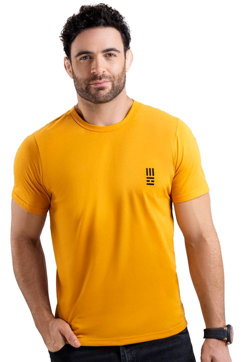 Camiseta Hombre Amarillo Mp 7766