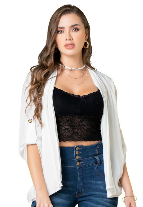 Crop Top Mujer Negro Mp 92547