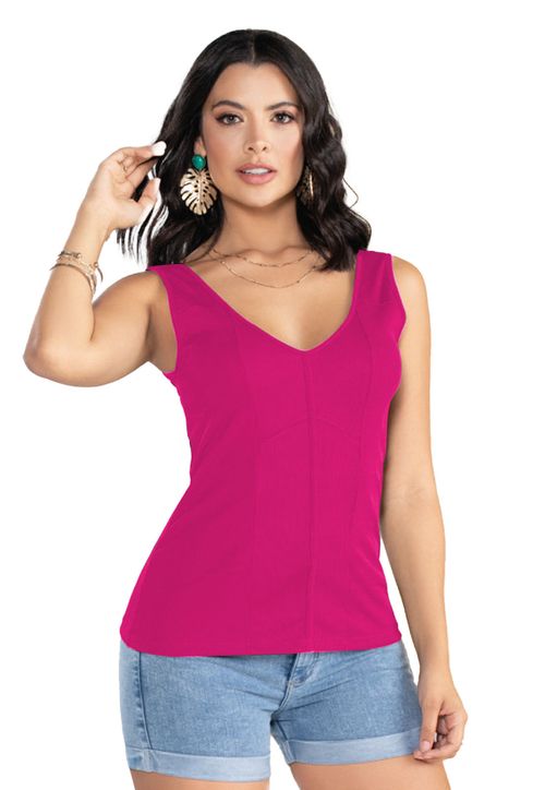 Camiseta Mujer Fucsia Mp 3254