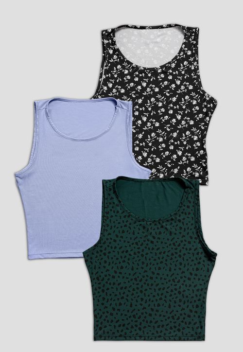 Blusa Paq X3 Mujer Multicolor Mp 106971