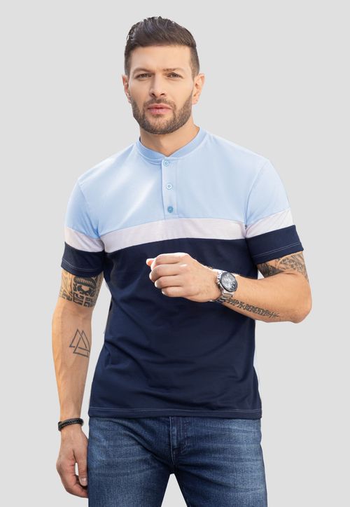 Polo Hombre Azul Claro Mp 100468