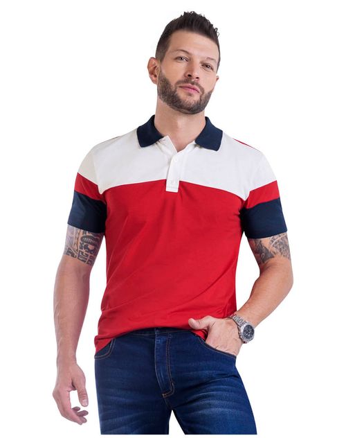 Polo Hombre Rojo Mp 9970
