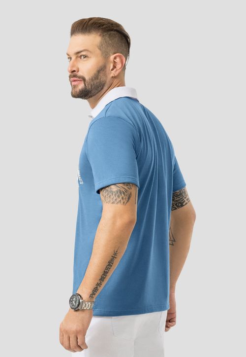 Polo Hombre Azul Indigo Mp 107944