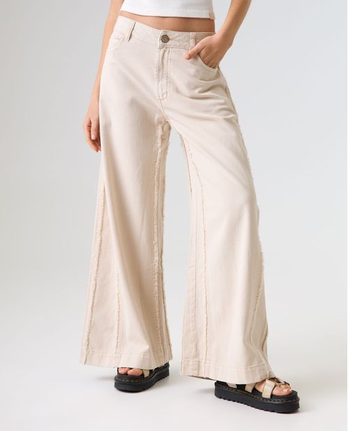 Pantalón Wide Leg de tiro bajo para mujer