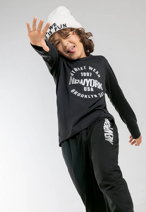 Camibuzo Infantil Negro Mp 1892