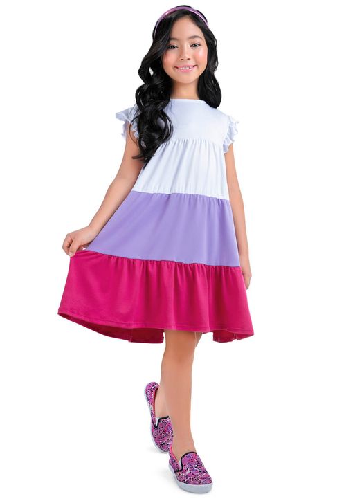 Vestido Infantil Blanco Mp 34668