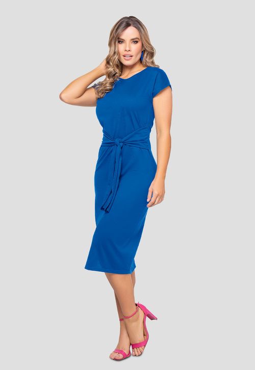 Vestido Largo Mujer Azul Electrico Mp 103994