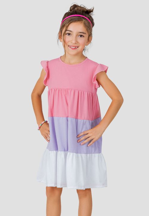 Vestido Infantil Femenino Multicolor Mp 104613