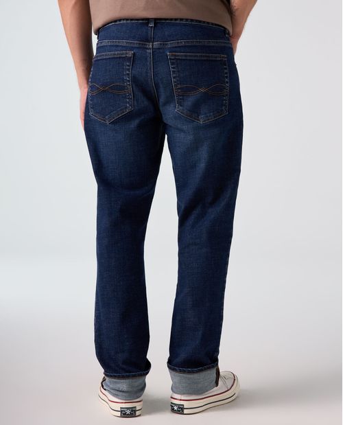 Jean Slim tiro bajo para hombre