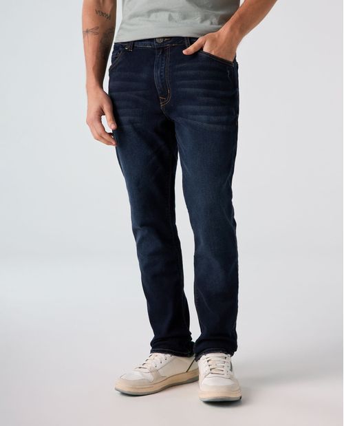 Jean Slim tono oscuro para hombre