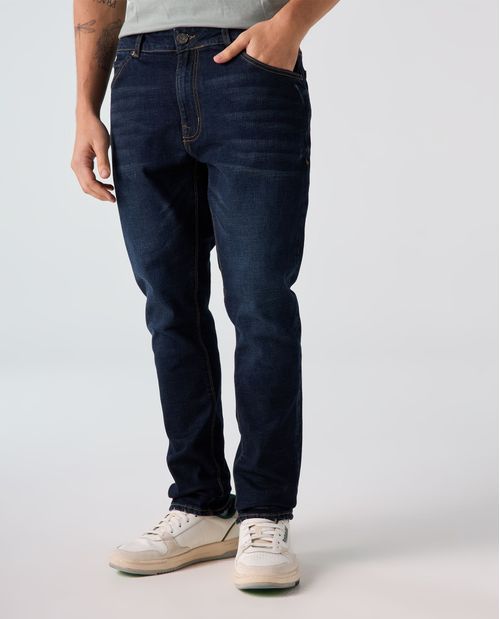 Jean Tapered tono oscuro para hombre