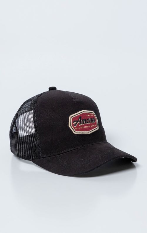 Gorra Trucker con aplique bordado para hombre