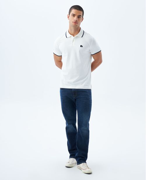 Polo Slim con aplique para hombre