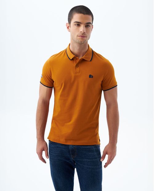 Polo Slim con aplique para hombre