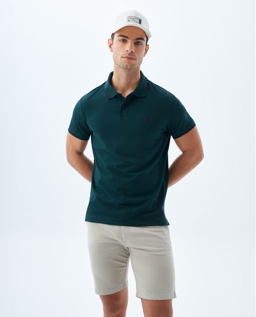 Polo Slim con aplique para hombre