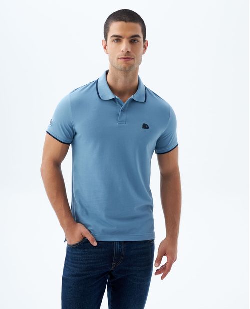 Polo Slim con aplique para hombre