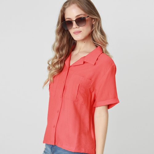 Blusa Cuello Sport Manga Corta
