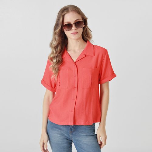 Blusa Cuello Sport Manga Corta