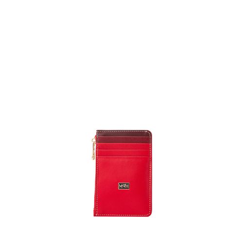 Tarjetero 8 Tarjetas Con Zip Rojo Collorfull