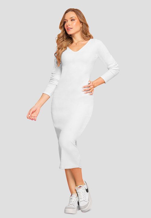 Vestido Mujer Blanco Mp 106977