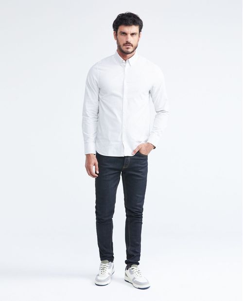Camisa Manga Larga Algodón Masculina