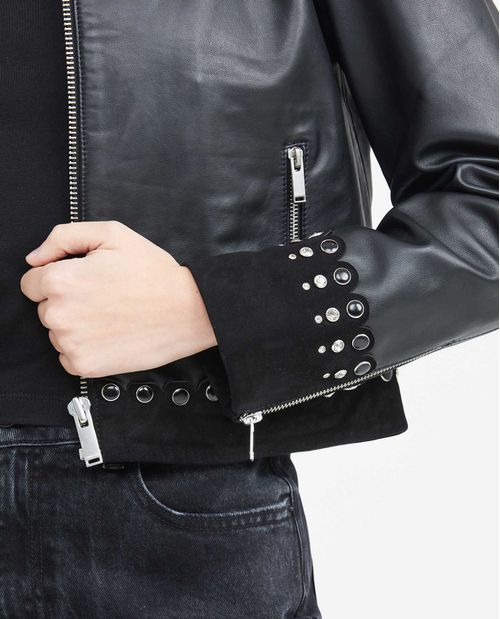 Chaqueta Shacket de Piel de Cordero para Mujer