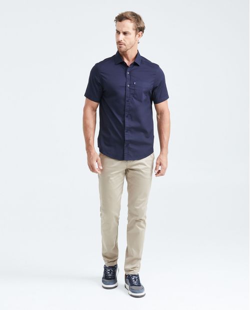 Camisa Manga Corta Algodón Masculino