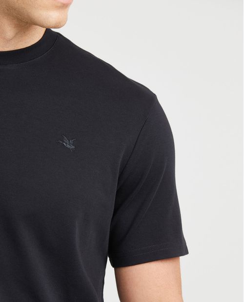 Camiseta Básica de Hombre, Slim Fit Cuello Redondo - 100% Algodón