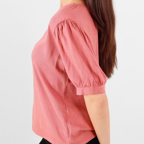 Blusa Cuello V Manga Corta