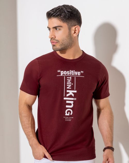 Camiseta Hombre Vinotinto Mp 2140