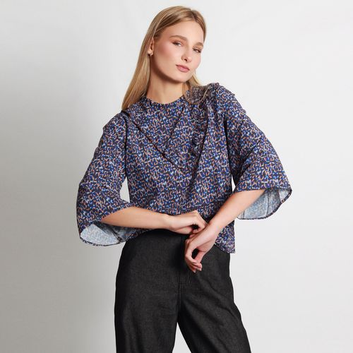 Blusa Cuello Redondo Manga 3Cuartos