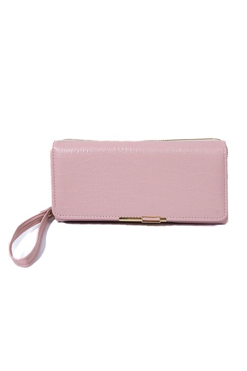 Billetera rectangular texturzada para dama