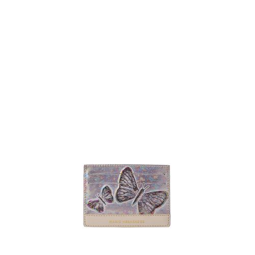 Tarjetero Plano Gris Mariposas