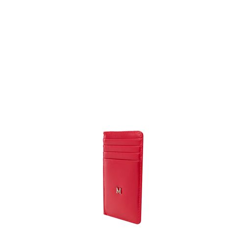 Tarjetero 8 Tarjetas Con Zip Rojo Cayena Granate