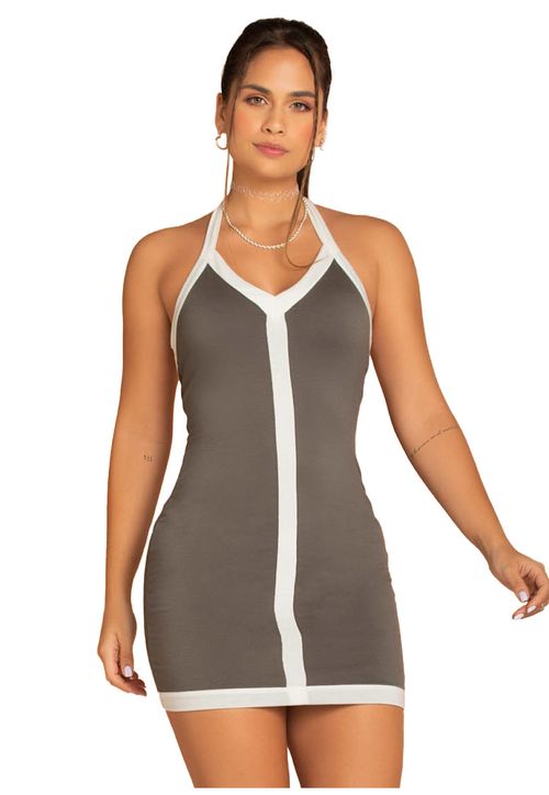 Vestido Corto Mujer Café Atypical 9576