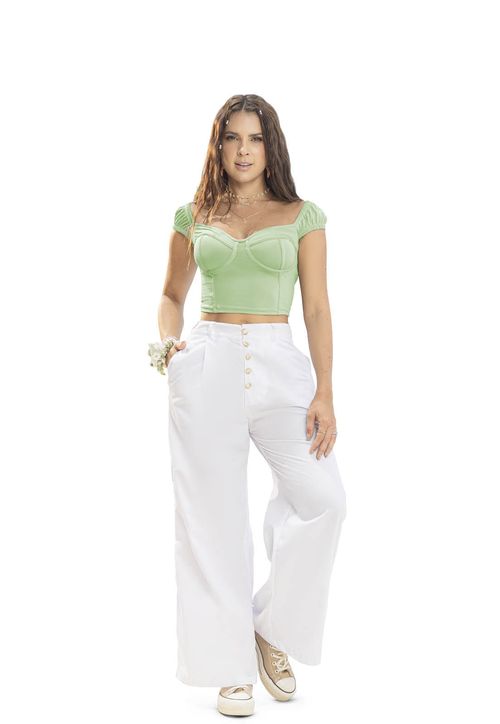 Pantalón Mujer Blanco Atypical 1496